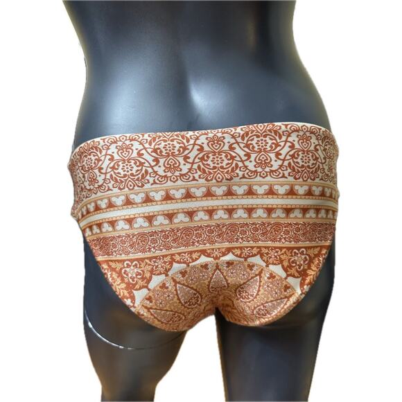 Chelsea & Violet Swim Suit 2-Piece Bikini New Top Medium Bottom Small Orange - Picture 8 of 16